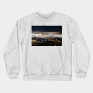 Abstract effect Wellington city urban bright night lights Crewneck Sweatshirt